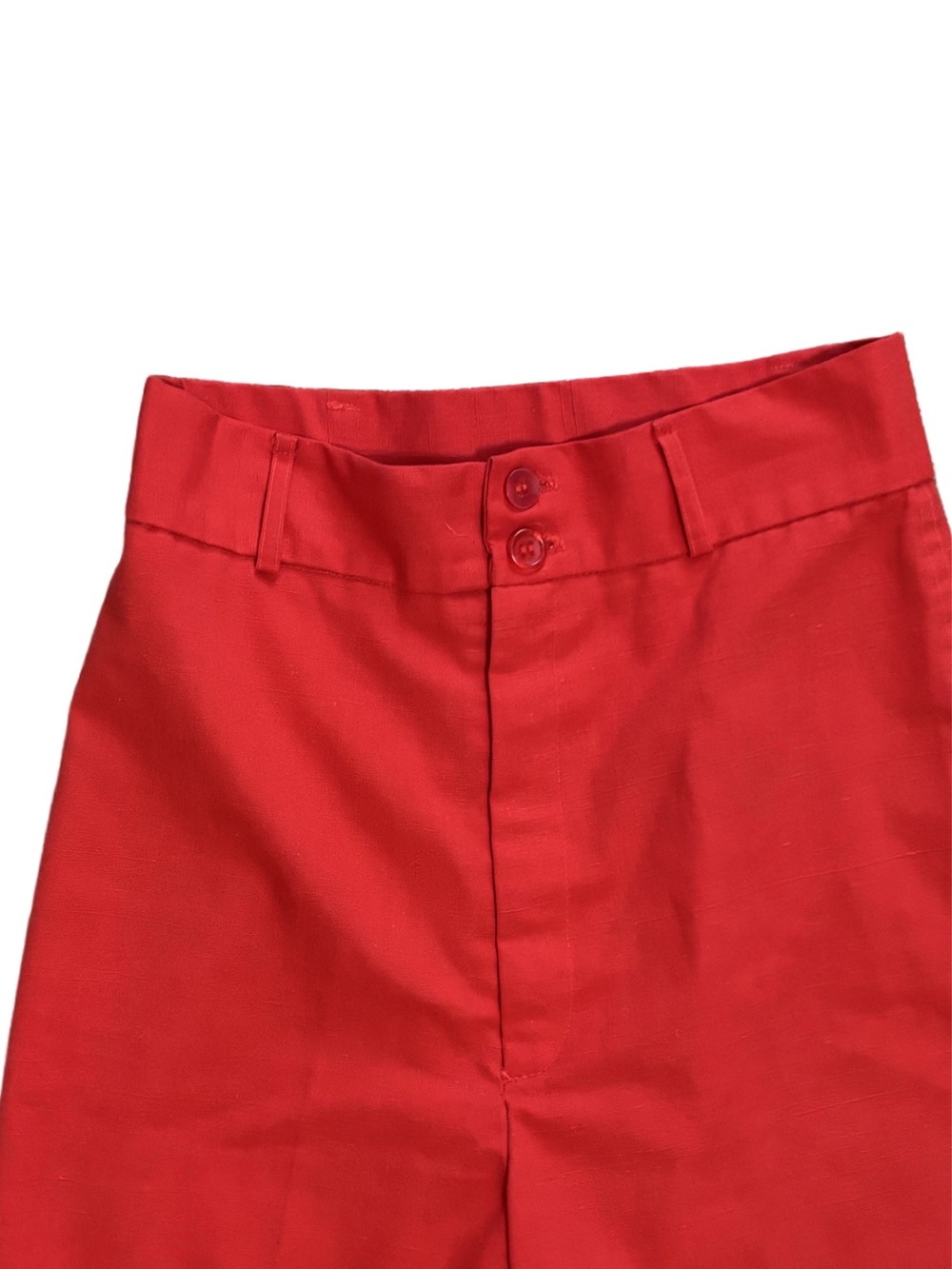 Vintage 1970s Garland High Rise Wide Leg Red Pants - XS/24 - Picture 3 of 6